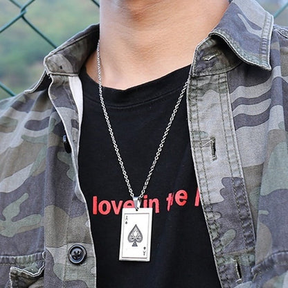 Lucky Ace Spade Men's Necklace【TR2768】