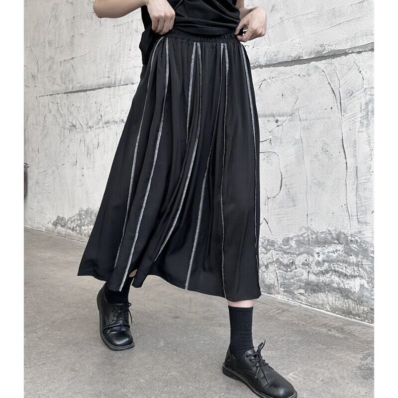 Bi-Color Pleats Skirt【TR3171】