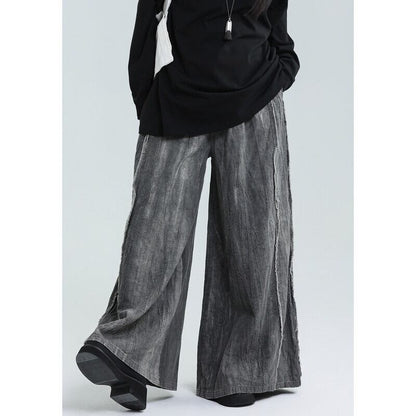 Washed Wide-Leg Straight Pants【TR3204】