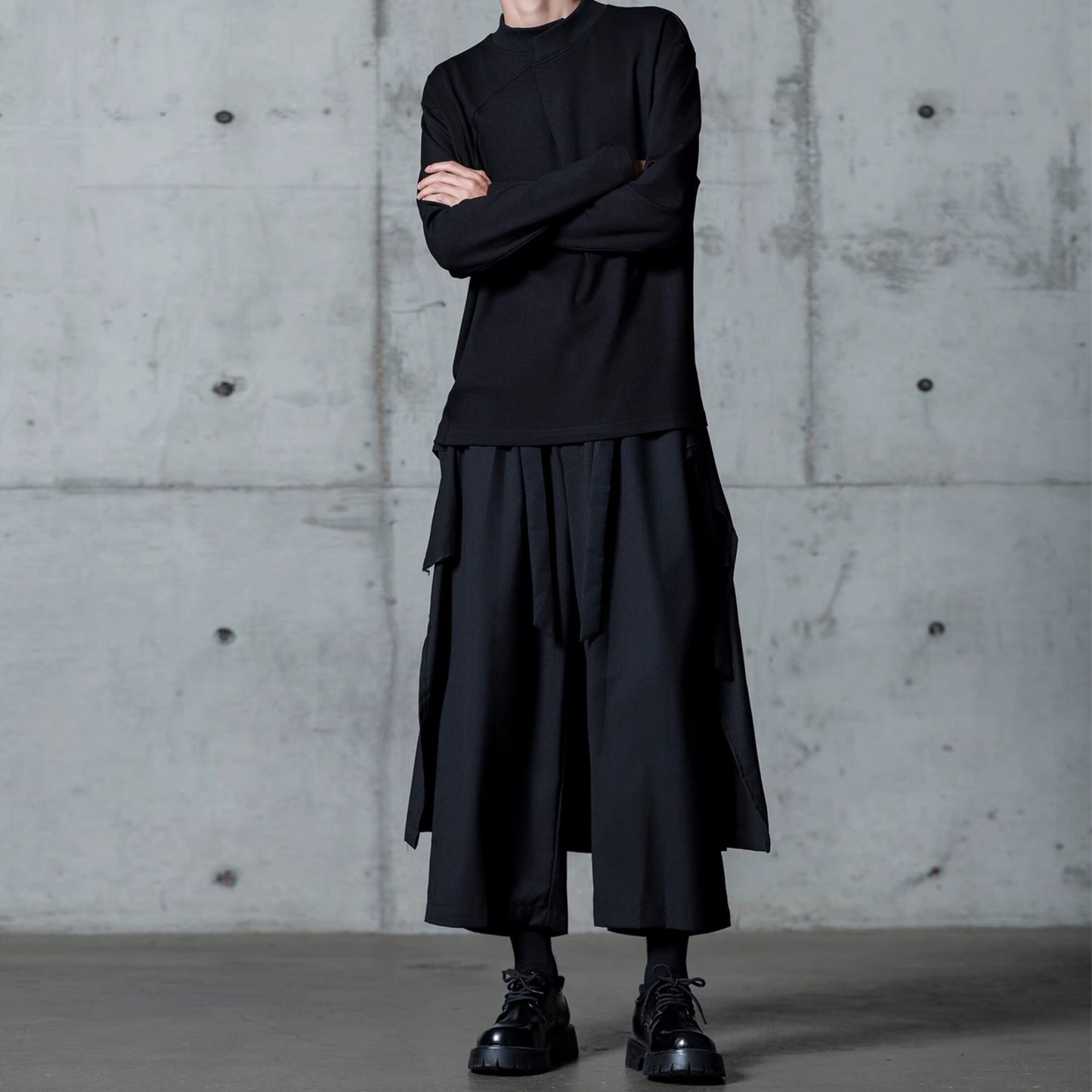 Layered-look Ankle Wide Pants【TR3318】