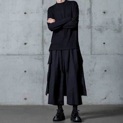 Layered-look Ankle Wide Pants【TR3318】