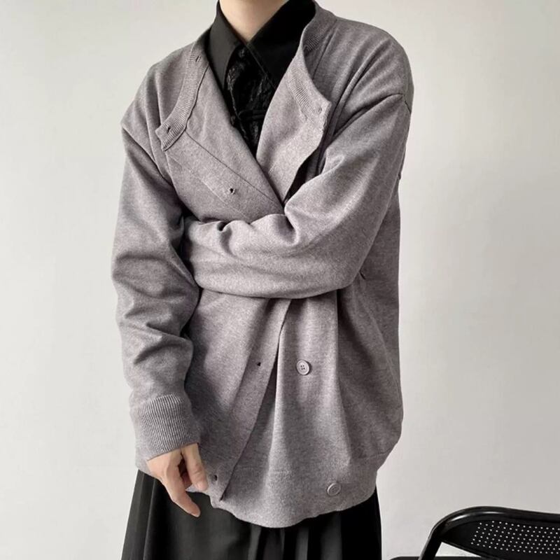 Asymmetric Button Jacket【TR3346】
