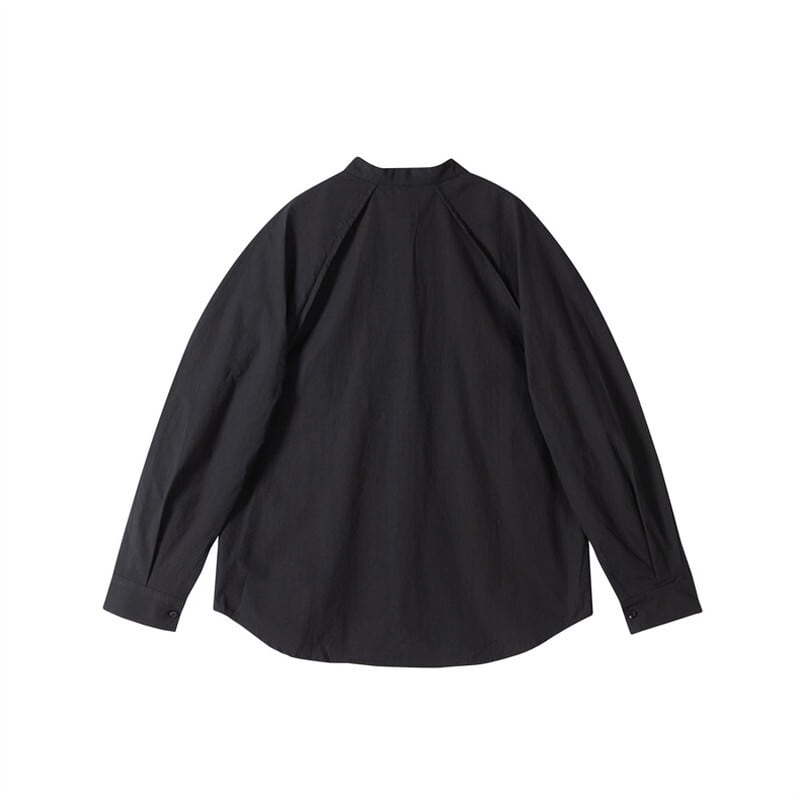 Band-Collar Tie Collared Shirt【TR3123】