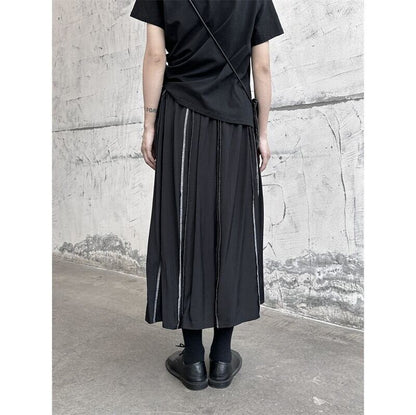 Bi-Color Pleats Skirt【TR3171】