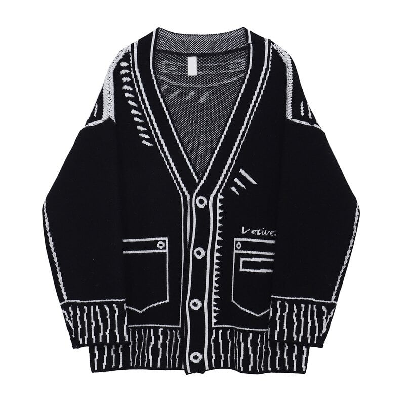 〈Unisex〉Knit Cardigan Letters Jacket【TR1226】