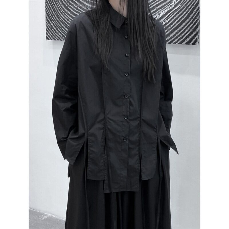 Hem-Slit Nichi Collared Shirt【TR3107】
