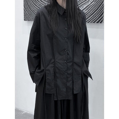 Hem-Slit Nichi Collared Shirt【TR3107】