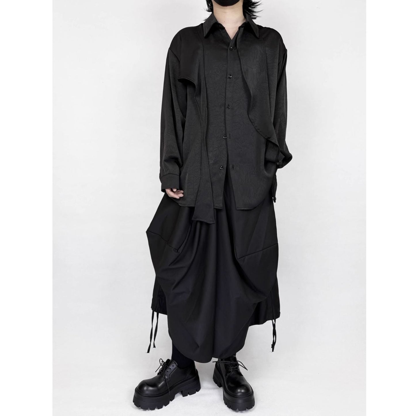 Asymmetry Loose Collared Shirt【TR3324】