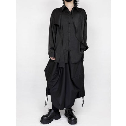 Asymmetry Loose Collared Shirt【TR3324】