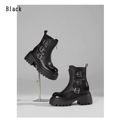 Metal Belt Martin Boots【TR3389】