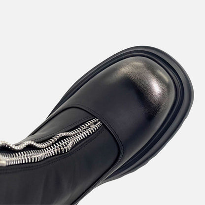 Front Zip Short Boots 【TR3378】
