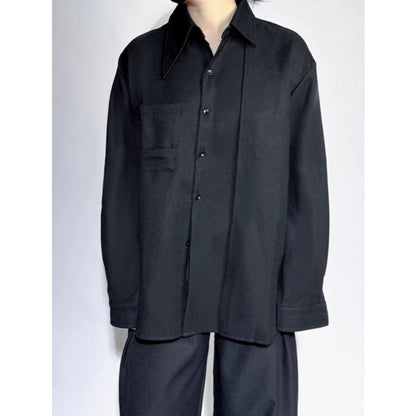 Structured Minimal Collared Shirt【TR3363】