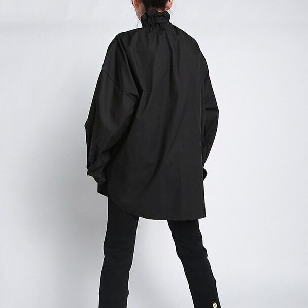 〈Unisex〉Decorative Stand Collar Blouse Shirt【TR1231】