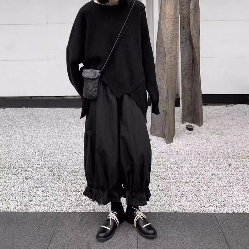 Knit Asymemtry T-Shirt【TR3266】