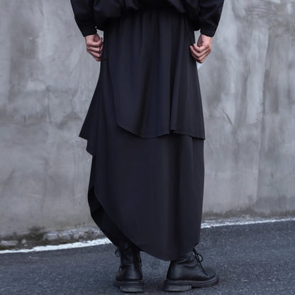 Asymmetrical Long Skirt Pants【TR3305】