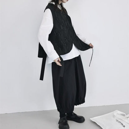 Retro Flower Embossed Vest【TR3239】