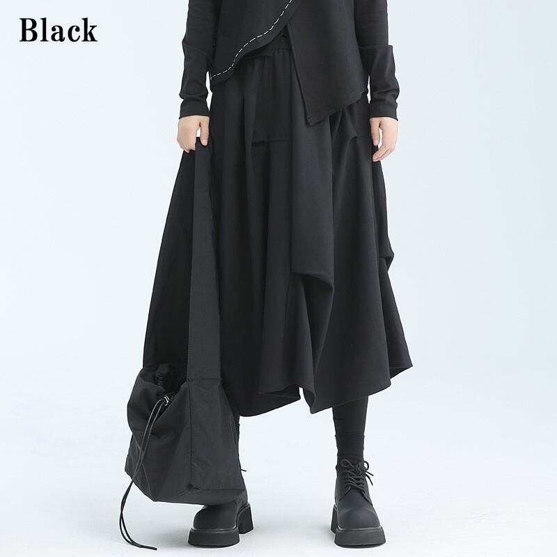 Asymmety Drape Retro Skirt【TR3177】
