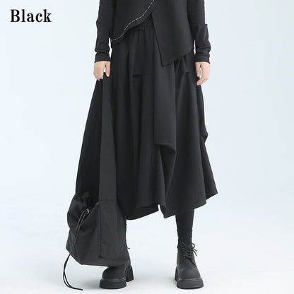 Asymmety Drape Retro Skirt【TR3177】