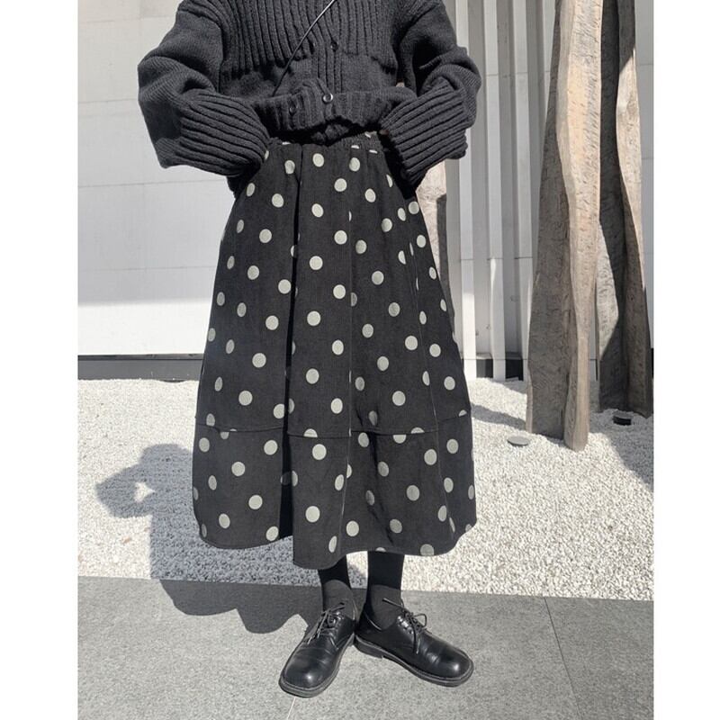 Tiered Corduroy Skirt【TR3152】