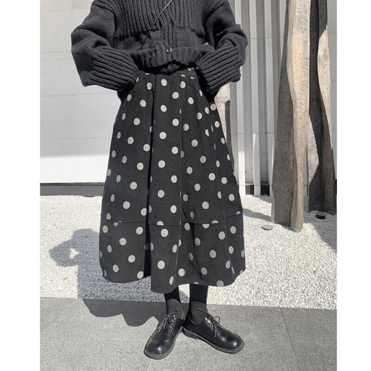 Tiered Corduroy Skirt【TR3152】