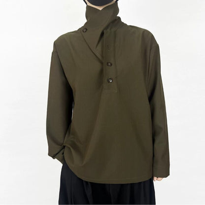 Convertible High-Collar Collared Shirt【TR3358】