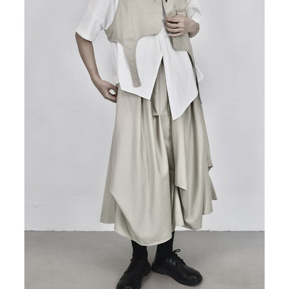 Asymmetry Drape Skirt【TR3187】