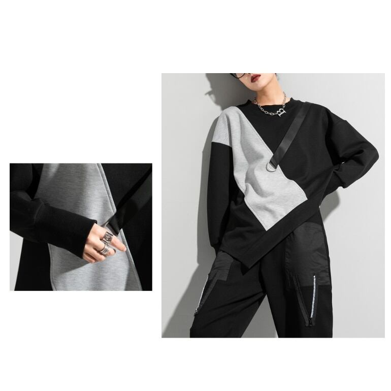 〈Unisex〉Color Block Pullover Shirt【TR2990】