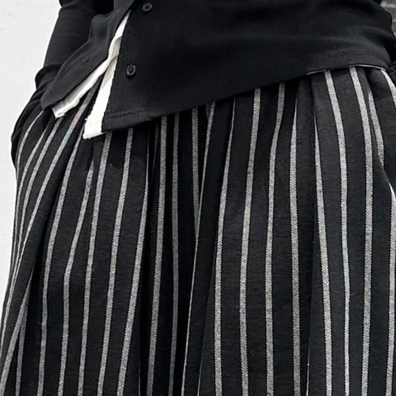 Stripe Balloon Roll-Up Pants【TR3213】