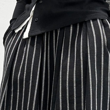 Stripe Balloon Roll-Up Pants【TR3213】