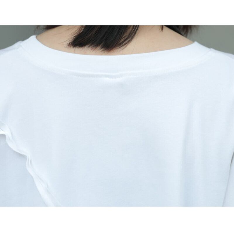 Asymmetry Patchwork T-Shirt【TR3142】