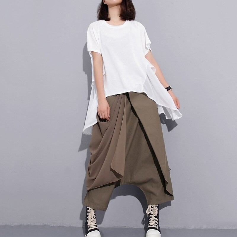 〈Unisex〉Bandage Stitch Cross Pants【TR0275】