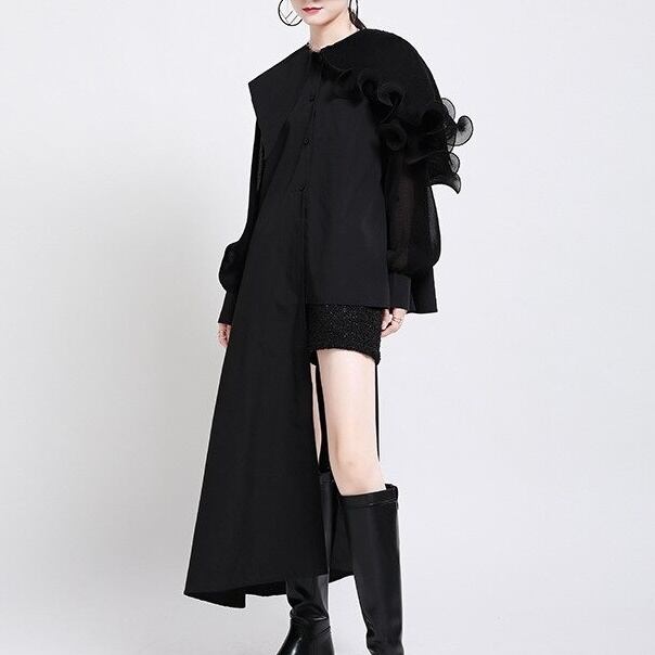 Asymmetrical Ruffle Blouse Shirt【TR1197】