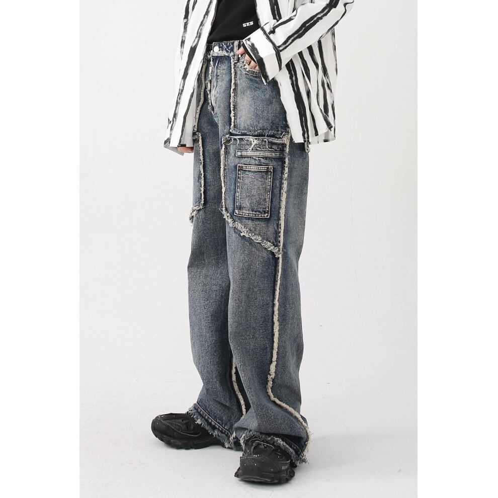 Faded Vintage Denim Pants【TR0483】