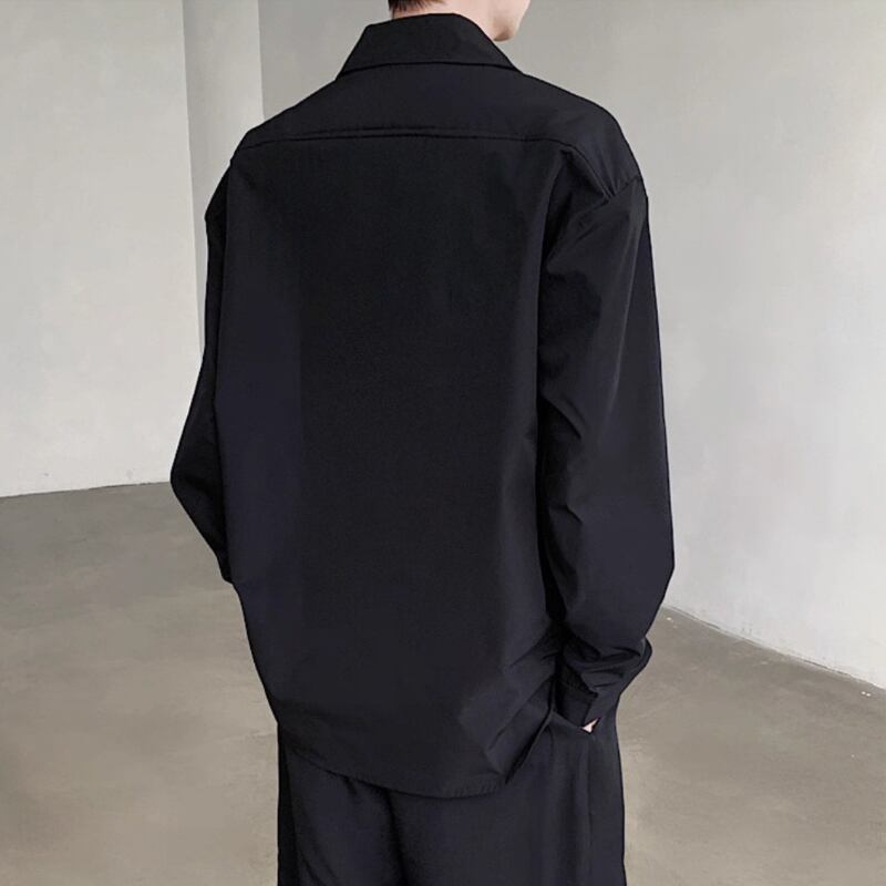 Deep V Pocket Collared Shirt【TR3359】