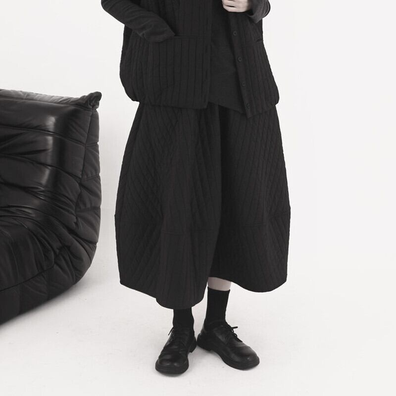 Quilting Crumply Skirt【TR3158】