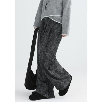 Paisley Straight Wide Pants【TR3209】