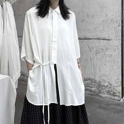 Long Slit Ovresize Collared Shirt【TR3103】