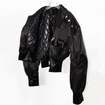 〈Unisex〉High Leather Motorcycle Jacket【TR1228】