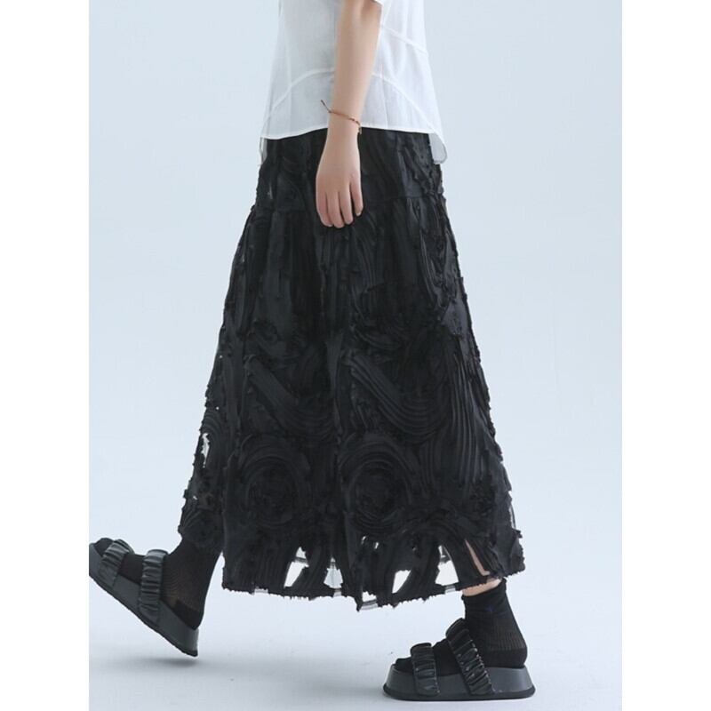 Flower Mesh Skirt【TR3181】