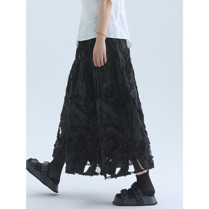Flower Mesh Skirt【TR3181】