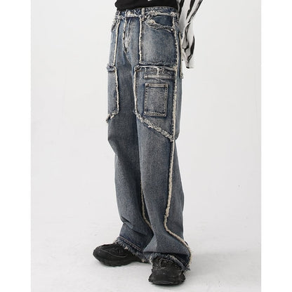 Faded Vintage Denim Pants【TR0483】