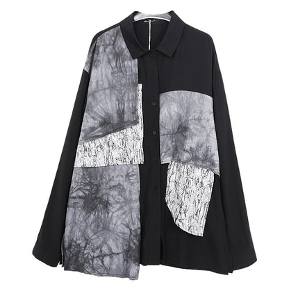 〈Unisex〉Patchwork Nichi Irregular Shirt【TR1324】