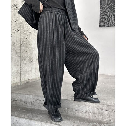 Stripe Wide-Leg Pants【TR3198】