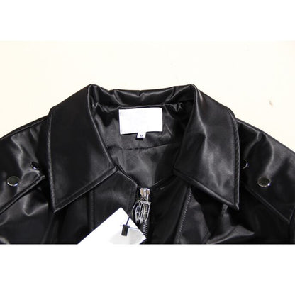 〈Unisex〉High Leather Motorcycle Jacket【TR1228】