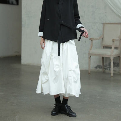 Asymmetry Gather Flare Skirt【TR3168】