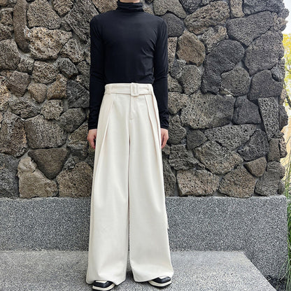 Design Tuck Belted Wide Pants【TR3315】