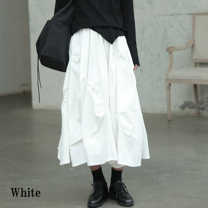 Asymmetry Gather Flare Skirt【TR3168】