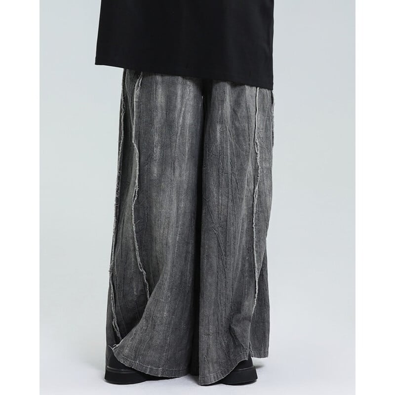 Washed Wide-Leg Straight Pants【TR3204】