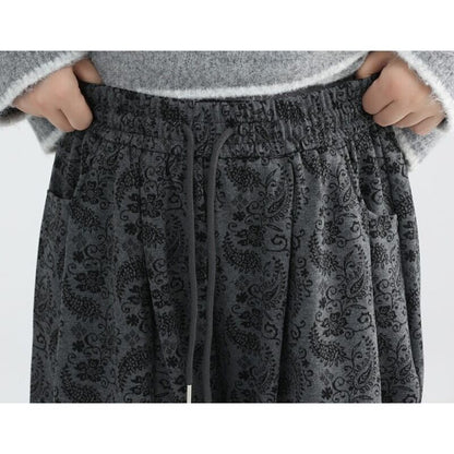 Paisley Straight Wide Pants【TR3209】