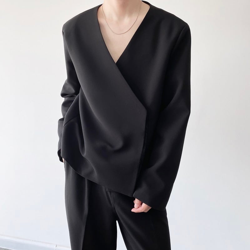 Casual Collarless Jacket【TR2481】